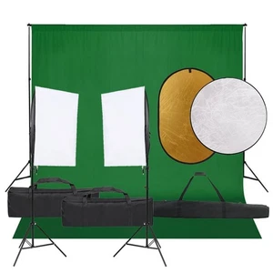 Fotostudio-Set mit Beleuchtung, Hintergrund und Reflektor Studio-Kit vidaXL - Bild 1 von 12