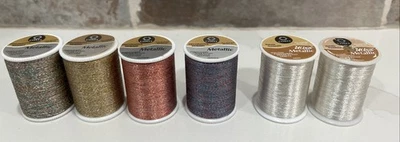 6 SPOOLS METALLIC/ULTRA THREAD MIXED COLORS – COATS & CLARK - Image 1 of 4