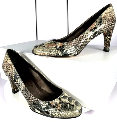 VANELi Womens UDEX Snake Almond Toe Pumps Dress Multi Beige Heels, 6 NEW TAGS! - Image 1 of 4