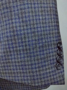 Jos A Bank Sport Mantel Herren 48 L Wolle Blau Gingham Kariert 2 Knopf Blazer Sakko - Bild 1 von 20