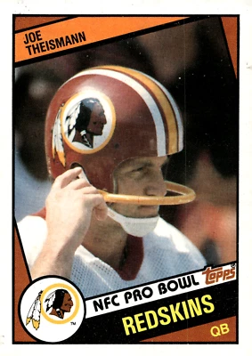 1984 Topps - #390 Joe Theismann Redskins - Image 1 of 2