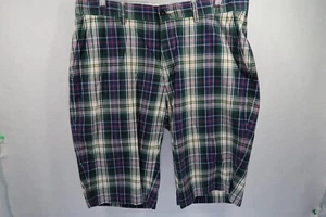 Polo Ralph Lauren Shorts Mens Sz 34X12 Flat Front Chino Golf Beach Plaid Casual - Picture 1 of 9