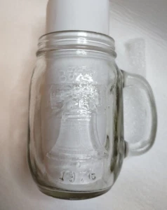 1976 Jack In The Box Bicentennial Liberty Mug Glass with Handle 5" tall - Picture 1 of 4