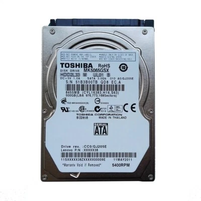 Toshiba MK5065GSX 500GB 5400RPM SATA 2.5" Laptop HDD Hard Disk Drive - Image 1 of 4