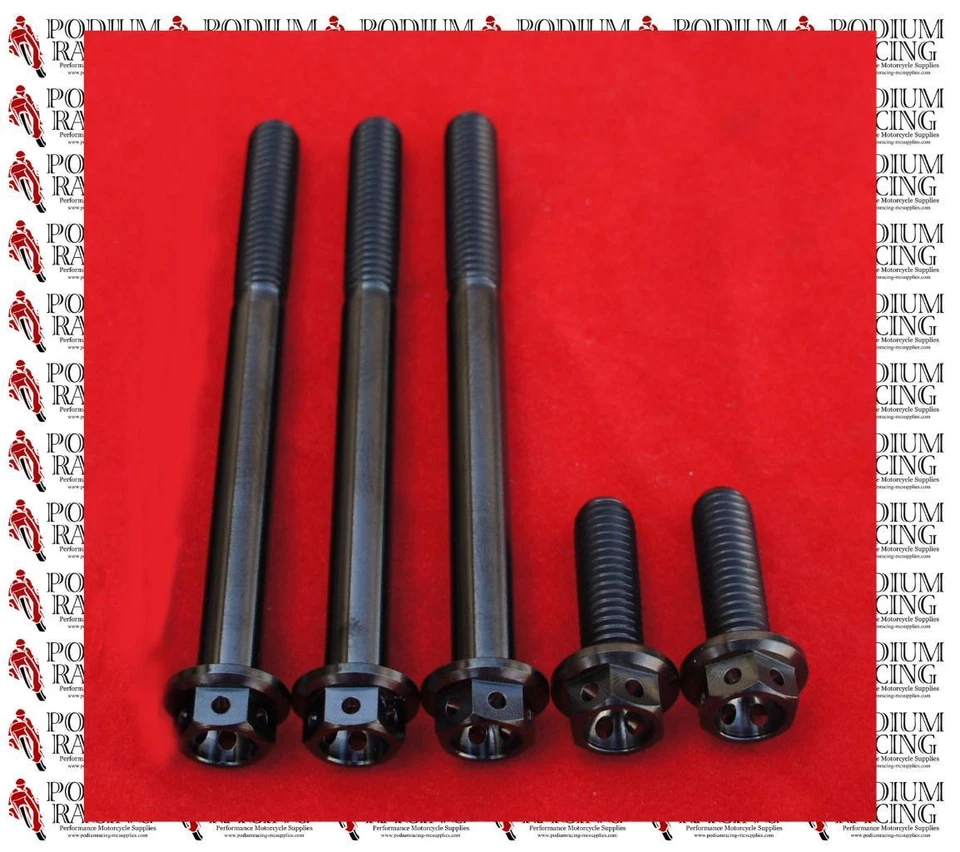 DUCATI PERNOS DE CUBIERTA DE EMBRAGUE PERFORADOS EN NEGRO TITANIO EMBRAGUE HÚMEDO 848 HYPERMOTARD Foto 1 de 1