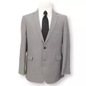TOMMY HILFIGER mens gray houndstooth sport coat suit jacket blazer 44 L - Picture 1 of 9