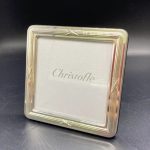 Christofle Photo Frame Rubans Silve 3.5×3.5in　square - Picture 1 of 9