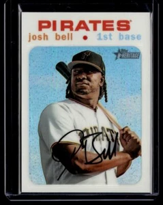 2020 Topps Heritage White Chrome Refractor Josh Bell /71 Pittsburgh Pirates - Picture 1 of 2