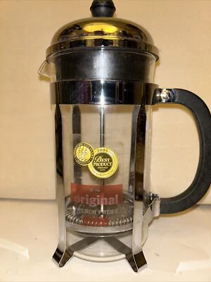 Bodum Original French Press Coffee Maker Chrome Black Glass 34 oz 4-5 Cups Exc C - Image 1 of 4