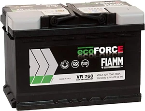 BATTERIA AUTO FIAMM VR760 ecoFORCE AGM START&STOP 70Ah 760A 278x175x190 - Foto 1 di 4