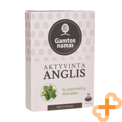 GAMTOS NAMAI Activated Carbon Pepermint Extract 10 Capsules Reduces Bloating