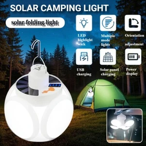 Solar Camping Light LED Bulb Portable Shed Tent Lamp Outdoor Garden Lantern - Picture 1 of 15