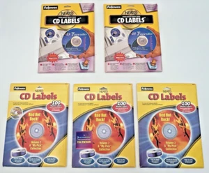 4 PACKAGES FELLOWES NEATO 99941 MATTE WHITE CD/DVD LABELS 100 PER PACK + PARTIAL - Picture 1 of 20