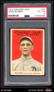 1914 Cracker Jack #10 Stuffy McInnis PSA 4 - VG/EX 2F 00 0288