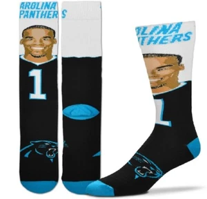 Calcetines de equipo Carolina Panthers con cámara de fútbol americano Newton selfie Deuce - Imagen 1 de 1