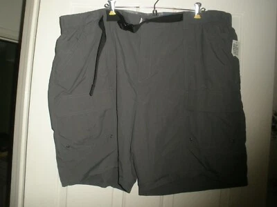 #680 Pantalones Cortos 52 Big Croft & Barrow Gris Nuevo Con Etiquetas $56 Transferencia de Humedad 9" Entrepierna Foto 1 de 4