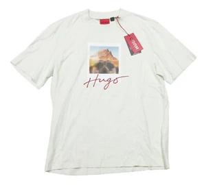 Hugo Boss Red Label Men's Ivory Driceto Graphic Print Crew-Neck T-Shirt - Picture 1 of 4