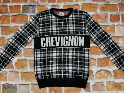 Chevignon Vintage Pull Laine à Carreaux Noir Blanc Casual Taille :M comme Neuf - Image 1 of 4