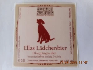 bieretikett hausbrauerei sauer jena-ziegenhain/TH ellas lädchenbier unbenutzt - Bild 1 von 1