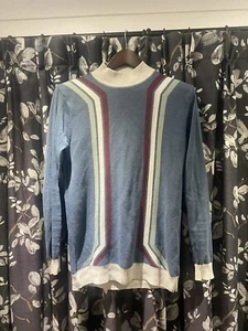 Madcap England 60er Jahre Mod blau Mock Rollkragen Pullover (XS) - Bild 1 von 3