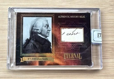 2024 ETERNAL CUTS WORLD PAST ADAM SMITH RARE HISTORIC HANDWRITTEN RELIC HOLO /99 - Image 1 of 2
