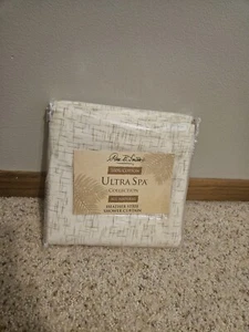 Park B Smith Ultra Spa Cotton Heather Stripe Shower Curtain Natural 100% Cotton - Picture 1 of 7
