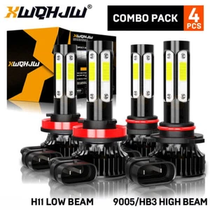 For Toyota Prius 2010-2015 4x Front LED Headlight Bulbs Hi+Low Beam Kit 6000K - Picture 1 of 8