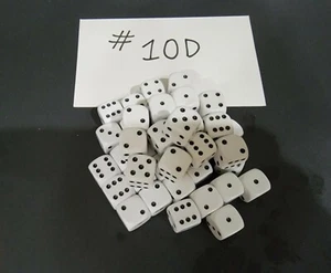 X5 Warhammer 40k Dice White Black 14mm D6 (5) Pips Die - Sustained Fire Scatter - Picture 1 of 1