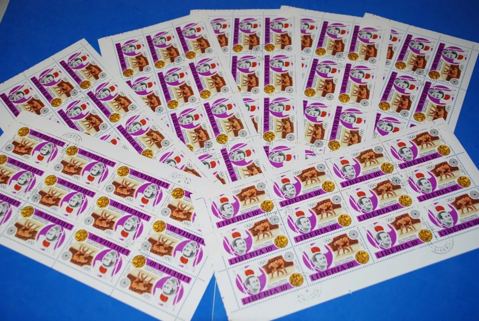 Wrestling Yanagida - Japan, Olympic Games Munich, Liberia 7 x Sheet of 12 - Image 1 of 2