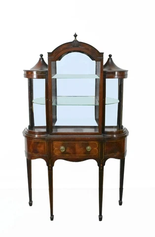 Antique Mahogany American Display Cabinet Cover