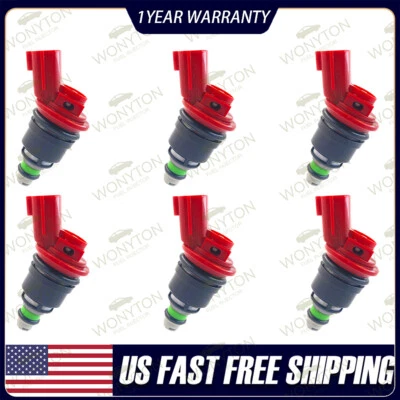 Inyector de combustible 6x 270cc alimentación lateral JECS 16600-53J00 para Nissan 300ZX 3,0 L V6 Foto 1 de 4