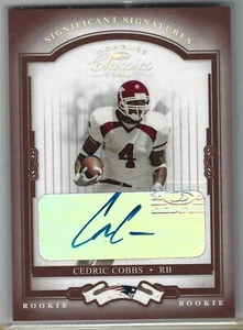 Tarjeta roja #208 de Cedric Cobbs 2004 Donruss Classics Significant Signatures - Imagen 1 de 4