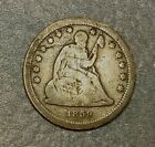 1859 S Seated Liberty Quarter 25 Cents
