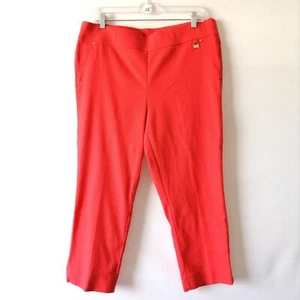 Rafaella Womens Cayenne High Rise Flat Front Comfort Pull On Capri Pants Size 18 - Picture 1 of 7
