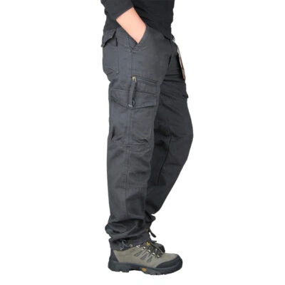 Cargopants Mens Tactical Cargo Casual Trousers Waterproof Hiking Outdoor Pants - Image 1 of 4