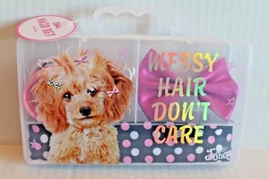 Justice Girls Puppy Dog Hair Accessories Boxed Set Headband Bow Hair Ties NEW - Picture 1 of 2