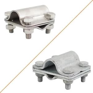 Abrazadera de conexión de profundidad Ø 20 mm acero inoxidable / alambre redondo galvanizado / cinta de puesta a tierra - Imagen 1 de 6