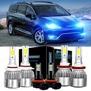 For Chrysler Pacifica 2017-2020 8000K LED Headlight High/Low + Fog Light Bulbs - Picture 1 of 12