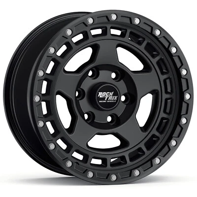 17" inch RockTrix RT115 17x9 -12 Black Wheel 6x135 Rim 87.1mm Bore for 04+ F150 - Image 1 of 4