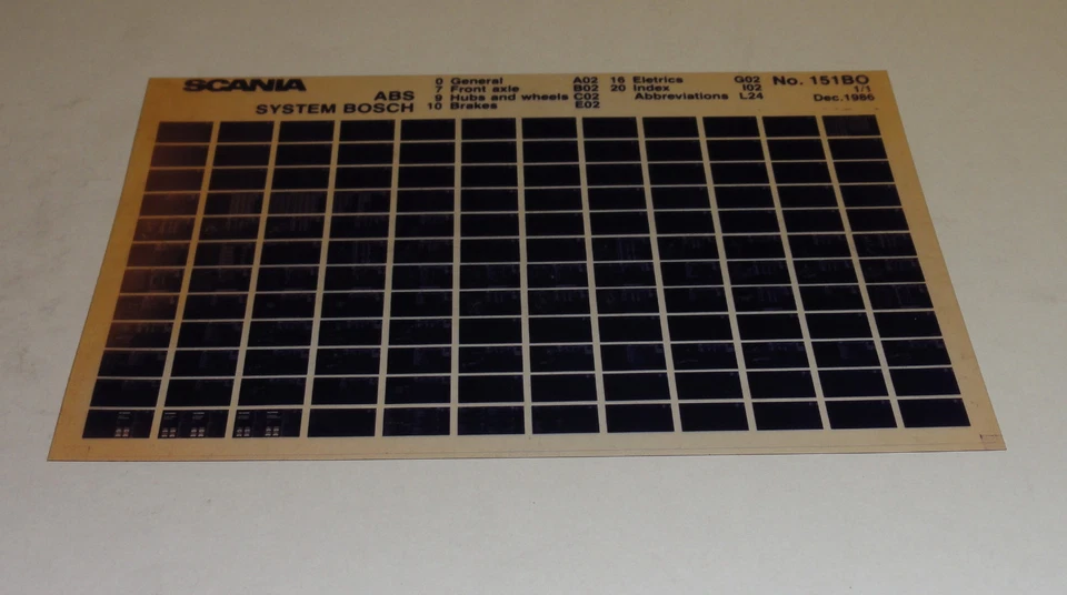 Catalogo Parti Scania ABS Camion Stand 12/1986 - Immagine 1 di 1