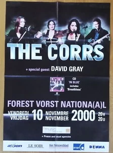 THE CORRS david gray affiche concert originale belgique - Imagen 1 de 1