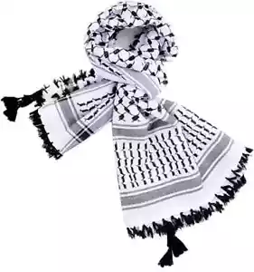 Keffiyeh Schal Stil Shemagh Kufiya arabisch weiß neu schwarz für Männer Stil - Bild 1 von 5