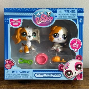 New Littlest Pet Shop LPS 152 153 Cocker Spaniel Dog Kitten Cat Look a Like Pair - Picture 1 of 2