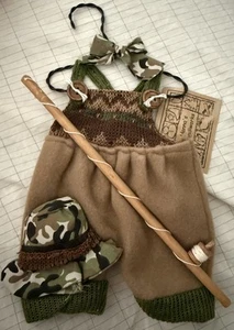 Hannah’s Handiworks Fabric Fishing Pole Waders Hanging Ornament Fish Camo #70045 - Picture 1 of 11