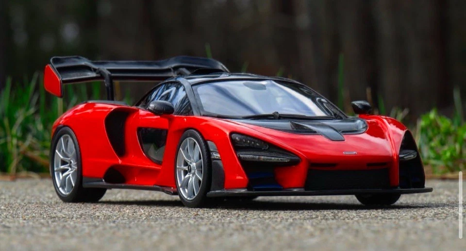 Modelo de coche Kyosho McLaren Senna escala 1:18 diecast resina naranja Foto 1 de 4
