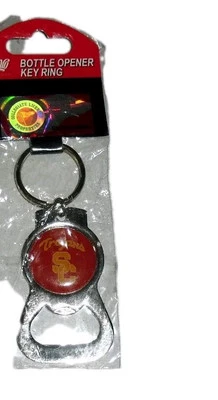 Usc Trojans University Bottle Opener Metal Keychain Key Ring New Ncaa - Image 1 of 2