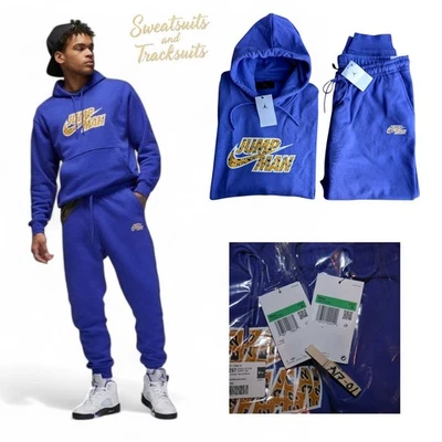 Nike Air Jordan 2 PC Sweatsuit Men's Size XL Matching Concord Grape Outfit NWT - Image 1 of 4