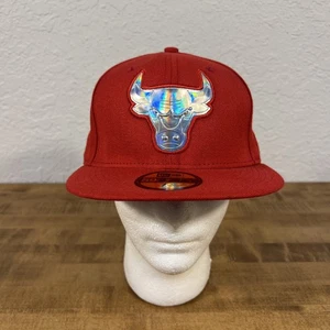 New Era 59Fifty Chicago Bulls Fire & Ice NBA Fitted Hat Cap 7 3/8 Rot - Bild 1 von 13