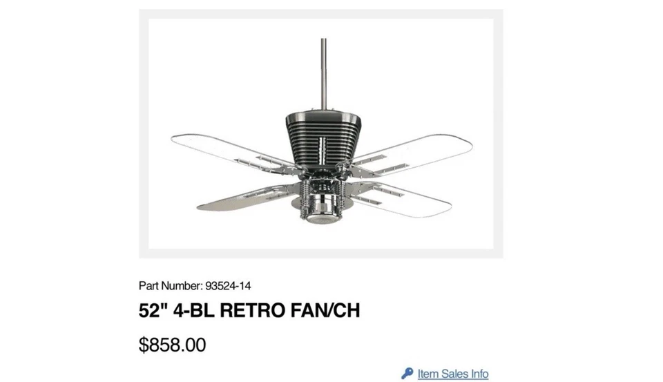 Ventilador de techo Quorum International Harley Davidson #93525-14 luz y control de pared Foto 1 de 4