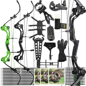 Archery Recurve Bow 40-55lbs Compound Bow Fishing Outdoor Shooting Hunting - Picture 1 of 18